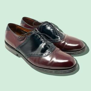 Allen Edmonds Shelton Black Burgundy Leather Saddl
